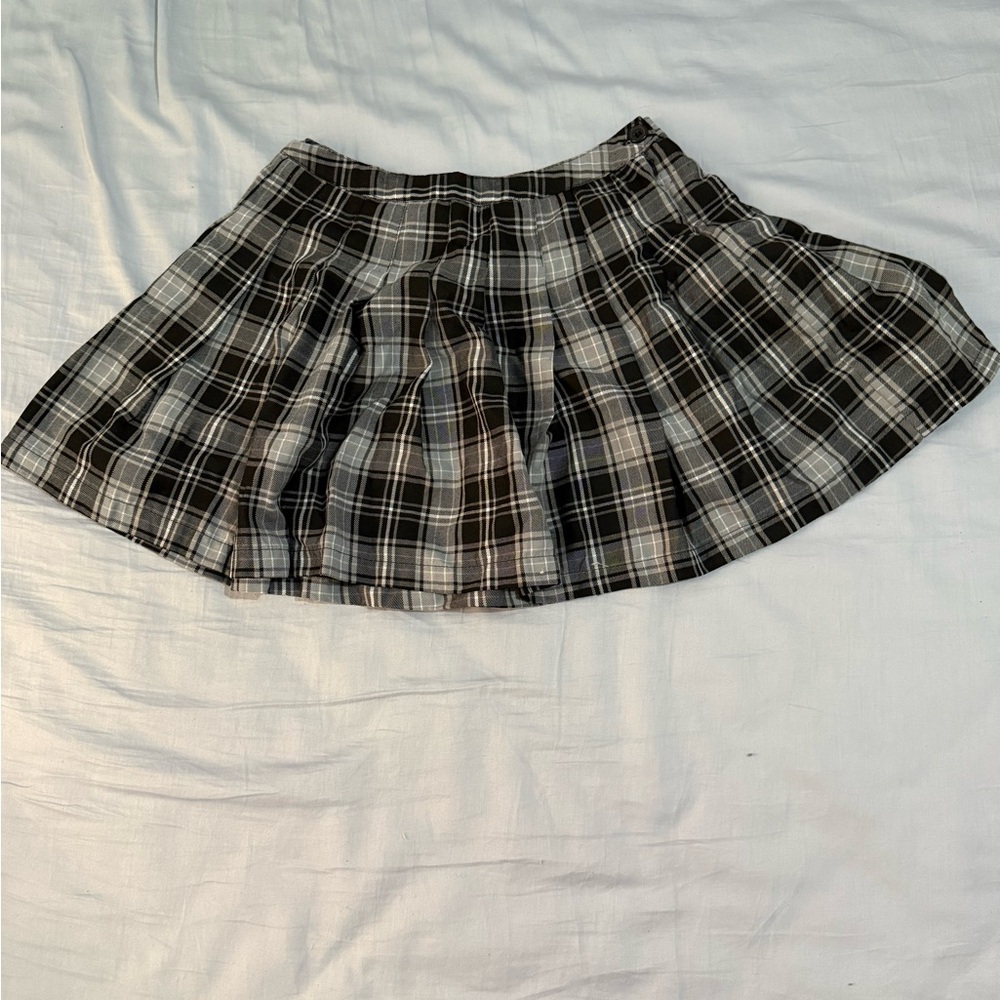 Forever 21 Black and White Plaid Mini Skirt